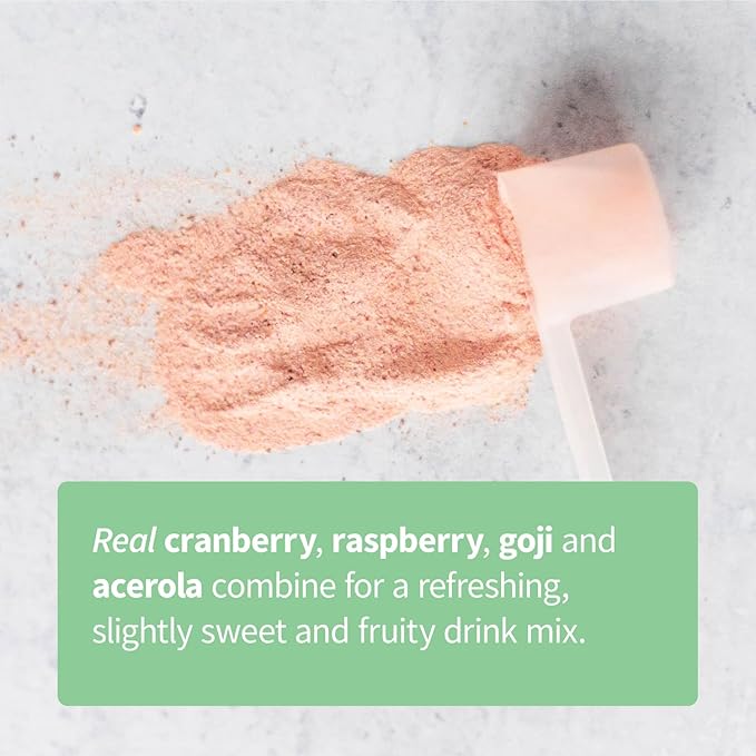 Sprout Living, Colorfuel Beauty Powder Drink Mix, Organic Superfoods + Adaptogens | Hair, Skin & Nails Support, Vegan Collagen Boost, Biotin, Silica, Vitamin C, Super Berry Flavor (25 Servings)