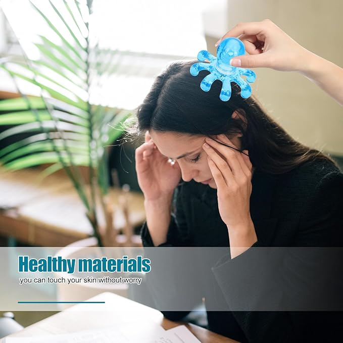 2 Pcs Portable Massager Manual Scalp Massagers Handheld Massager Octopus Handheld Massage Body Tool Octopus Head Massage Massagers for Neck Head Massager Hair Ball Head Elder