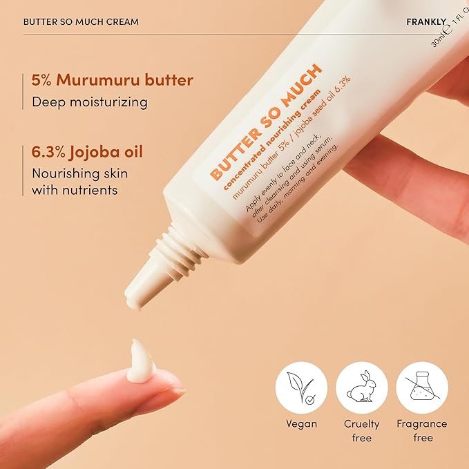 FRANKLY Skin Repair Duo: Retinol 0.3 Cream & Butter So Much Cream | Anti-Aging & Skin Turnover | Deep Moisturization | Vegan Butter, Jojoba Oil | Vegan & Curelty-Free | Korean Skincare Set