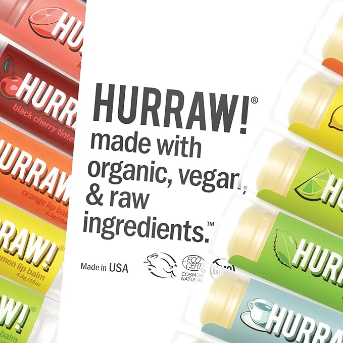 Hurraw! Licorice Lip Balm, 3 Pack: Organic, Certified Vegan, Cruelty and Gluten Free. Non-GMO, 100% Natural Ingredients. Bee, Shea, Soy and Palm Free. Made in USA