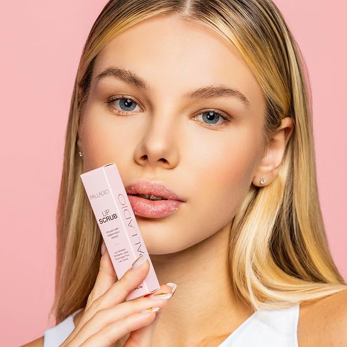Palladio Lip Scrub Exfoliator Moisturizing Scented Lips Scrubber For Exfoliating & Smoothing Lips, Infused With Watermelon Extract Coconut & Vitamin E, Vegan & Cruelty-free