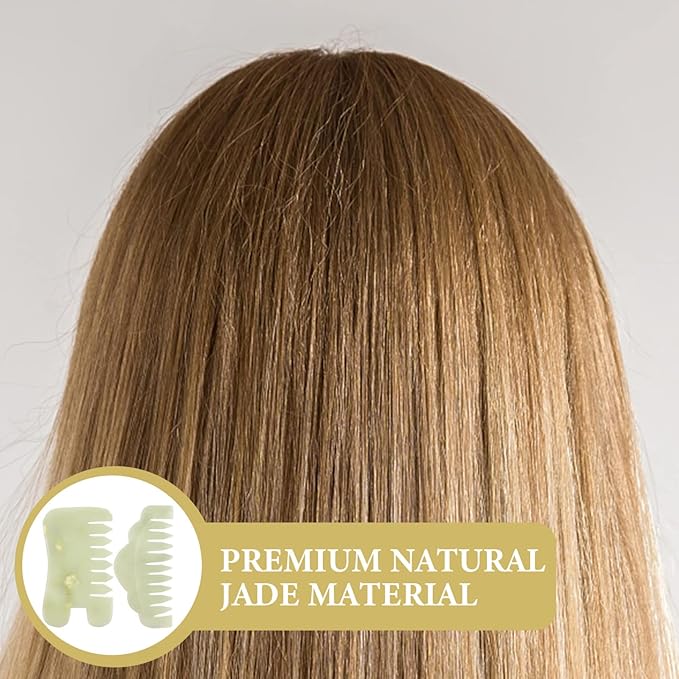 Healifty Massage Comb 2Pcs - Guasha Scalp Comb, Handheld Gua Sha Scraping Massage Tool for Head Caring (Green)