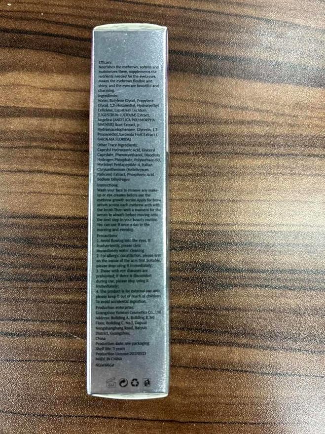 Natural Eyebrow Growth Serum To Grow Brows for Women, Fuller, Thicker, Longer Brows, 3ML Plant Extracts Enhancer, Visible Growth in 4 Weeks, Vegan & Cruelty-Free