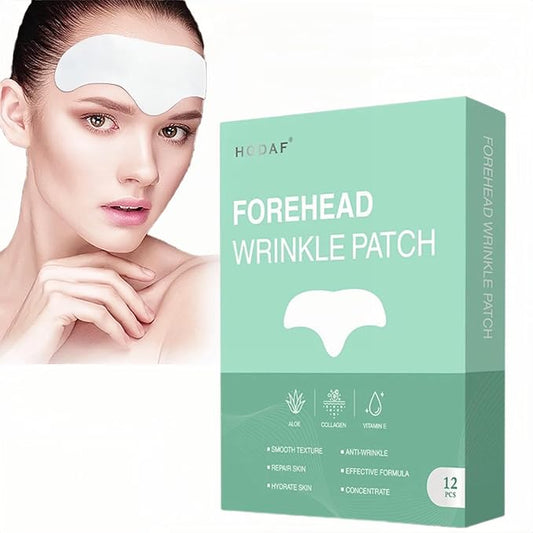 Forehead wrinkle patches 12Pcs for face, Anti Wrinkle with Collagen, Aloe Vitamin E, smooth fine lines, smooth face Forehead Wrinkle Collagen Reduces Fine Lines & Frown Lines