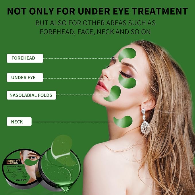 Under Eye Masks for Dark Circles and Puffiness 70PCS, Under Eye Patches for Puffy Eyes Treatment, Under Eye Gel Pads w/Seaweed, Aloe Vera, Peptides for Eye Bags Treatment, Eye Mask Patches Skincare