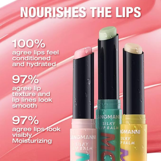 2 in 1 Moisturizing Tinted Lip Gloss Lip Balm Hydrating Glossy Hypoallergenic Natural Women Girls Teens Students Long Lasting Dry Lip Care 5- piece set