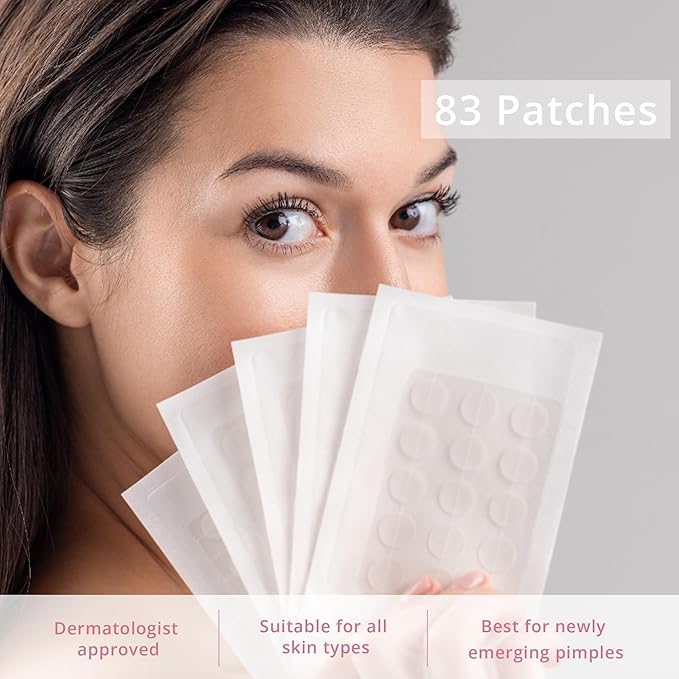 83 Everyday Spot Control Patches Hydrocolloid Pimple Patches with Salicylic Acid & Tea Tree Oil to Exfoliate - Centella Oil Infused Acne Patches - Shields, Revives & Rescues Skin