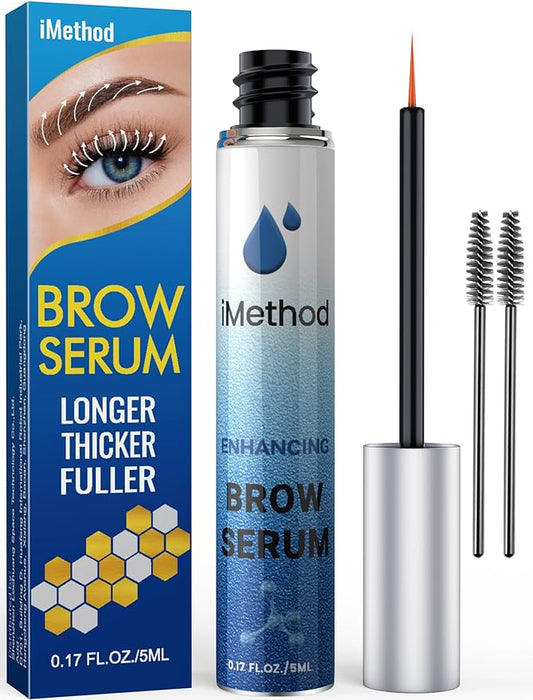 iMethod Eyebrow Growth Serum - Eyebrow Serum to Grow Brows, Thicker Brows in 4 Weeks, Brow Boost, Natural Eye Brow Enhancer 5ML, Clear