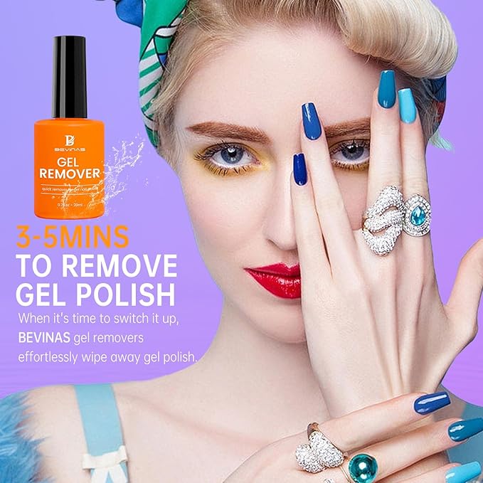 2PCS 20ml Gel Polish Remover Kit - Gel Nail Polish Remover Set - Nail Latex Tape - Gel Remover