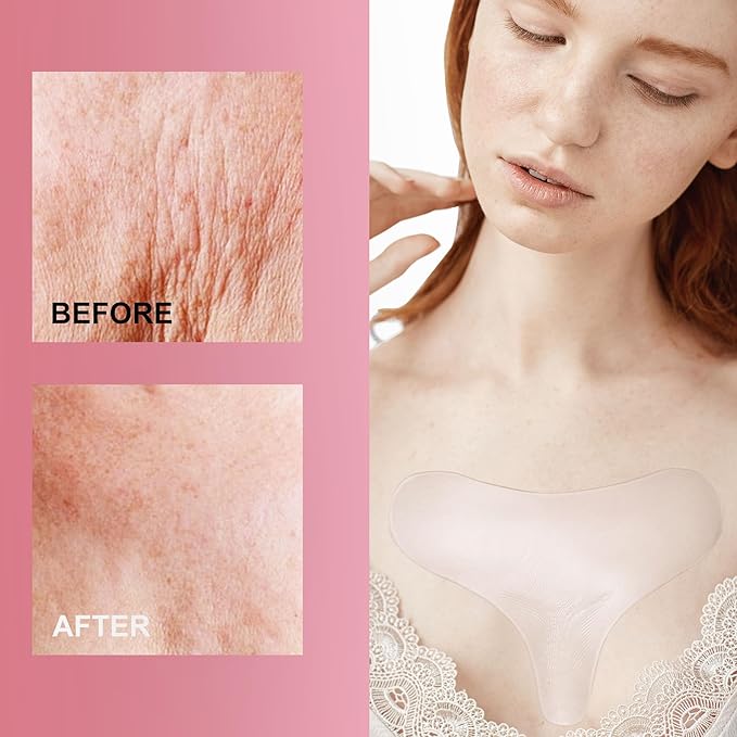 Reusable Wrinkle Patches 3 Pack - Silicone Fusion Treatment Forehead Patches for Brow Lift, Wrinkle Smoothers, Reduce Frown Lines & Face Lift (Chest)