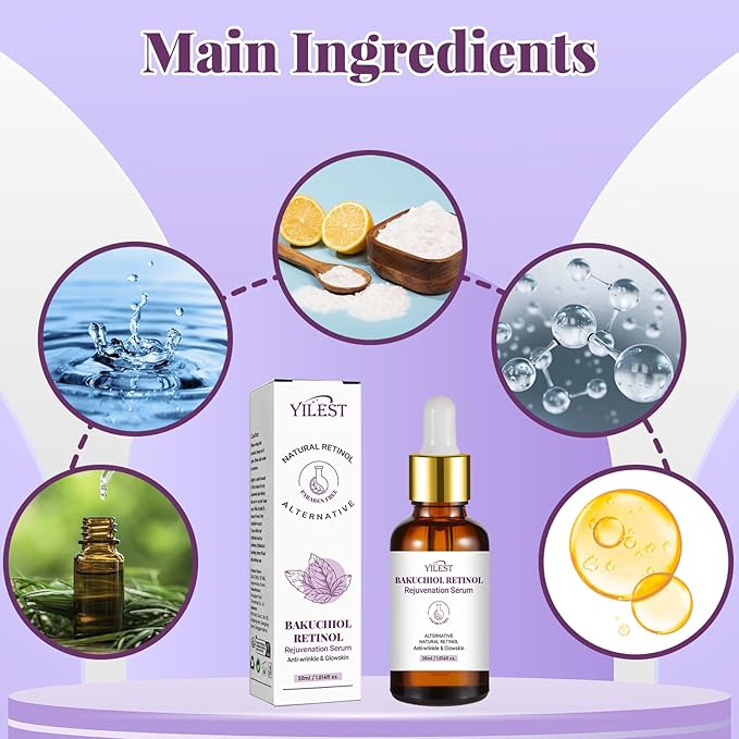 2PCS Bakuchiol Retinol Serum Retinol Rejuvenation Serum,for All Skin