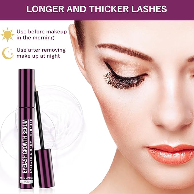 Lash Serum 5ML for Eyelash Growth - Premium Formula for Longer, Fuller, and Thicker Lashes - Unleash the Power of Nature for Mesmerizing Results