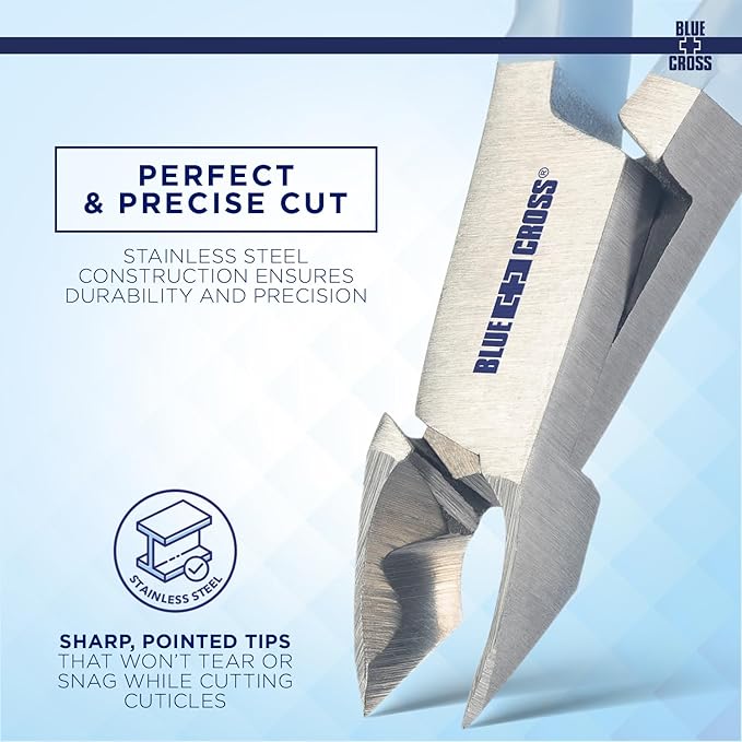 Blue Cross Professional Nail Care, Hydrating, Moisturizing, Strengthening Cuticle Remover + Softener Cream with 6mm Jaw Cuticle Nippers, 2 Pack