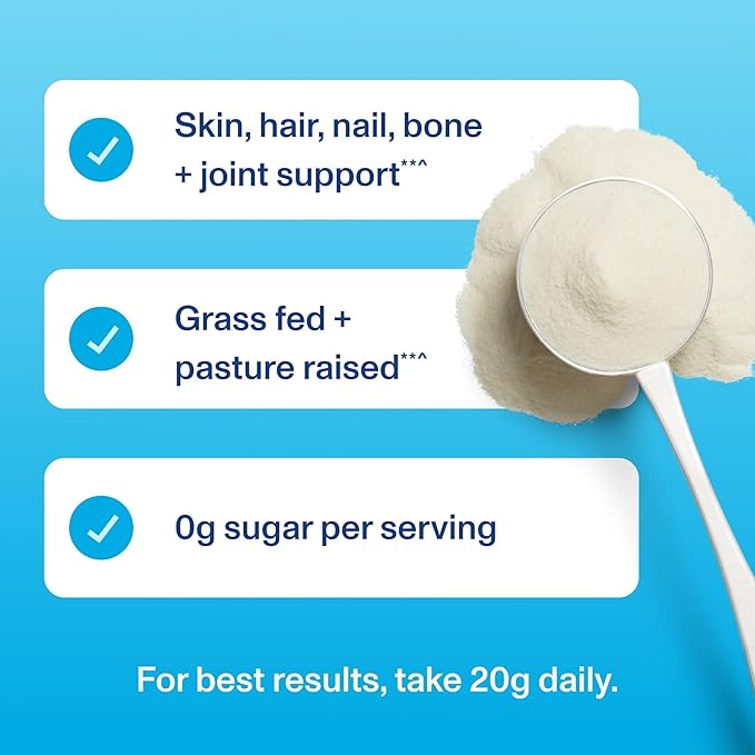 Vital Proteins Collagen Peptides Powder Supplement for Skin Hair Nail Joint Health or Support - Hydrolyzed Collagen - Unflavored, 7 Servings