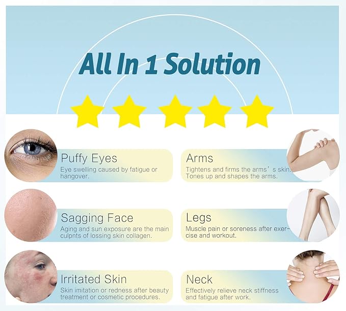 ESARORA Ice Roller for Face & Eye, Puffiness, Migraine, Pain Relief and Minor Injury, Skin Care Products, Blue