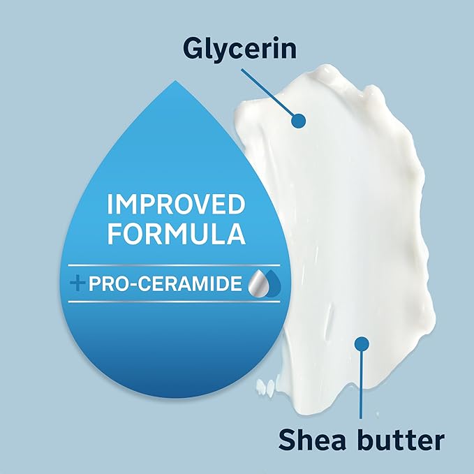 Lubriderm Daily Moisture Lotion + Pro-Ceramide with Shea Butter & Glycerin Helps Moisturize Dry Skin, Hydrating Face, Hand & Body Lotion is Lightly Scented & Non-Greasy, 24 fl. oz (Pack of 2)