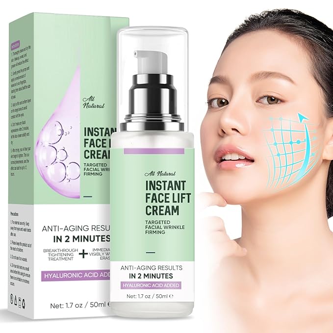 Instant Face Lift Cream,Skin Tighten And Lift Neck Cream for Women with Plant Extract, Neck, Eye Anti-aging Serum for Smoothing Fine Lines, Wrinkles and Firming Loose Sagging Skin-50ML