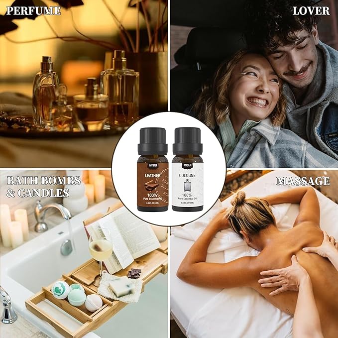 Essential Oils Set-Essential Oils for Diffuser for Home, Diffuser Oils Scents for Aromatherapy,Laundry,Candle&Soap Making,Humidifiers 6 X 10ML