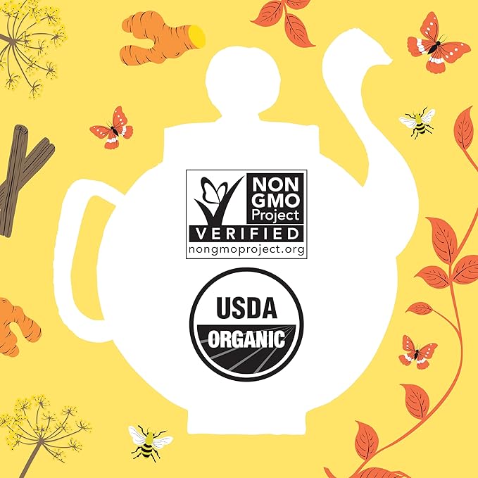 Clipper Tea Organic Spicy Chai Herbal Tea, Organic, Non-GMO, Caffeine Free British Tea, 6 Pack, 120 Unbleached Tea Bags