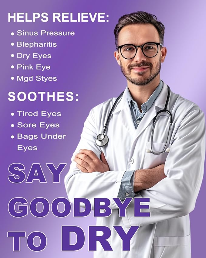 ProCIV 30 Packs Steam Eye Mask Lavender, Heated Eye Masks Relaxing Gifts for Women Soothing Eye Fatigue Hot Sleep Mask, Warm Eye Compress for Dry Eyes Travel Essentials Christmas Stocking