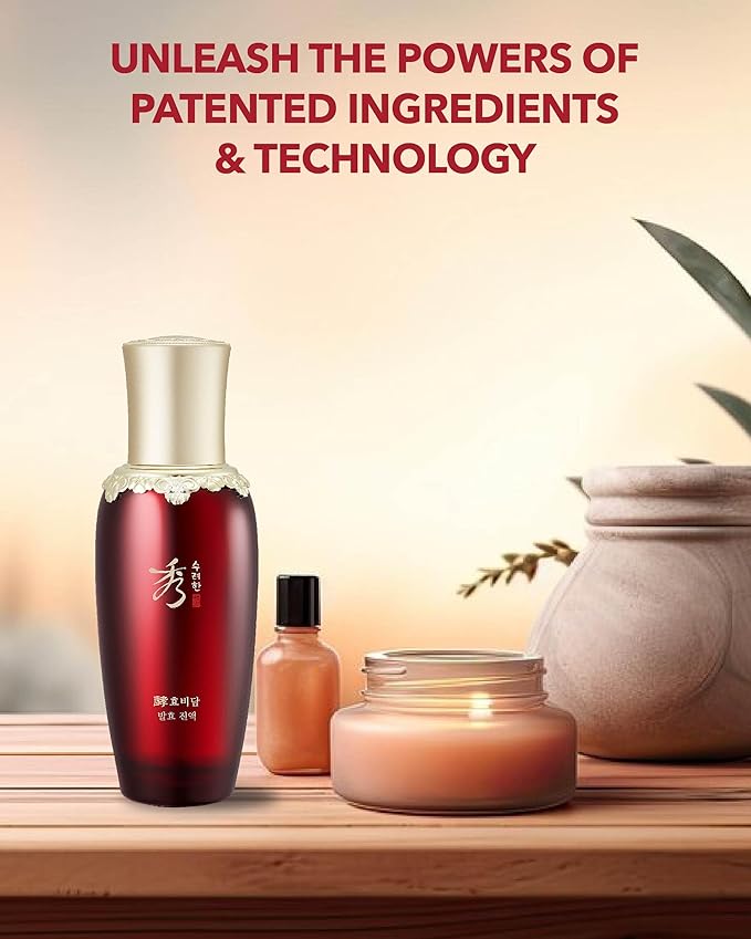 Sooryehan Hyobidam (Fermented Essence, 1.5fl oz) - Korean Skin Care. Rich, Creamy Serum for Reduced Wrinkles & Deep Hydration. Wild Ginseng, Snow Fungus Extract.