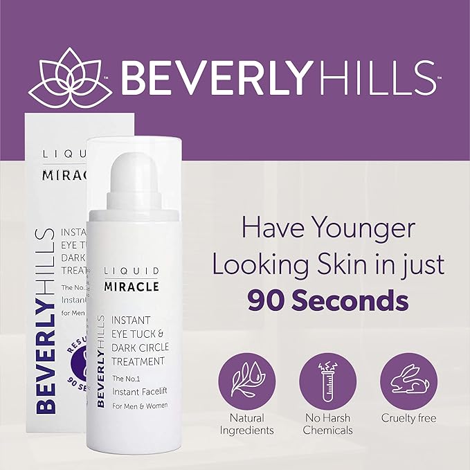 Beverly Hills V-lift Instant Eye Lift & Instant Facelift Anti Aging Eye Serum Treatment Bundle with Discount - Serum Treatment for Dark Circles, Wrinkles & Under Eyebags for Women & Men