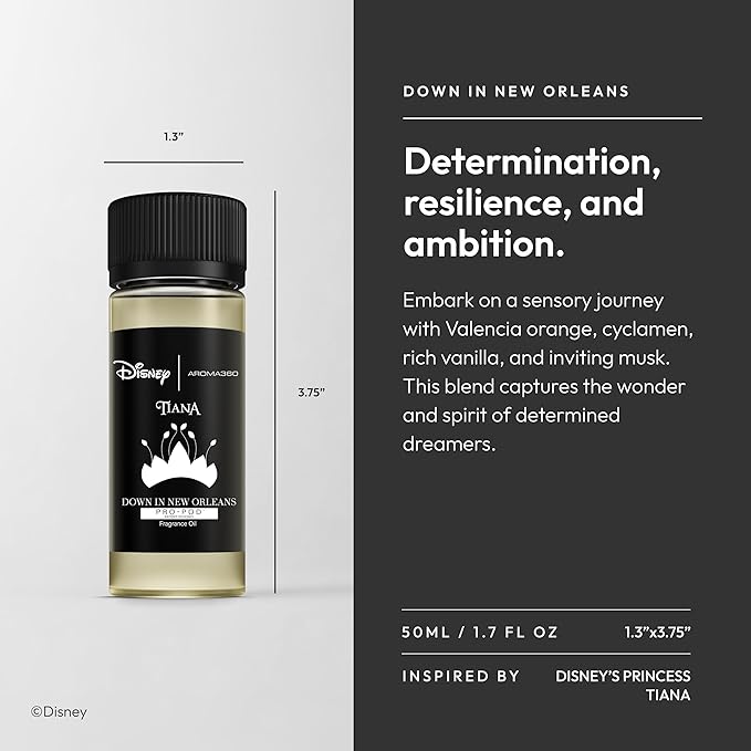 Aroma360 | Disney Down in New Orleans Pro-Pod Fragrance Oil Blend | The Princess and The Frog | Princess Tiana | Aromatherapy Scent Diffuser Oil | Coconut Bergamot Valencia Orange 1.7 fl oz 50mL