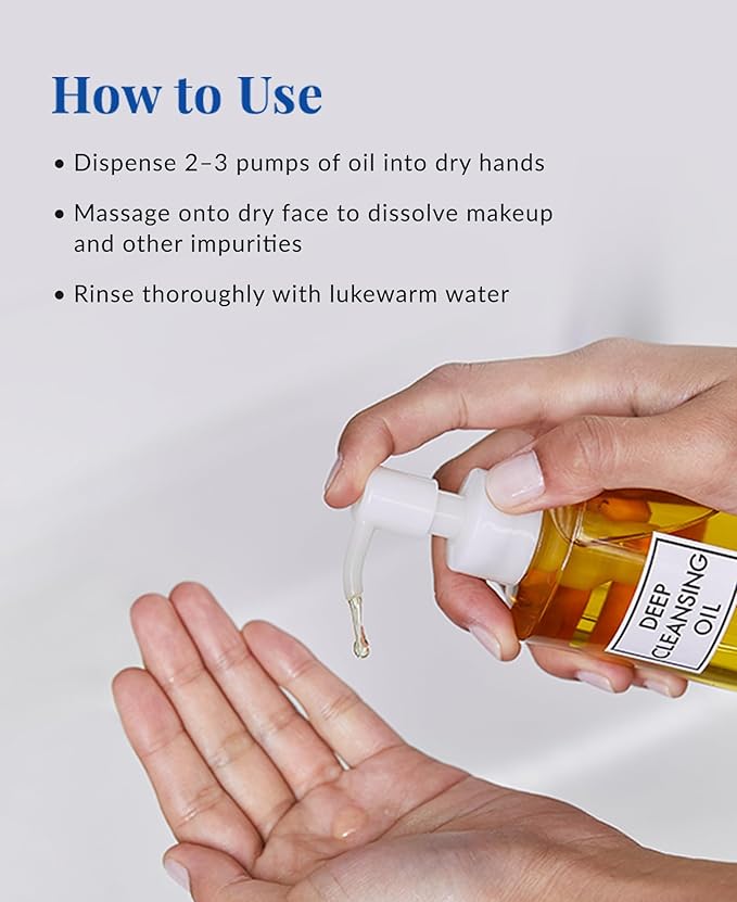 DHC Deep Cleansing Oil, Facial Cleansing Oil, Makeup Remover, Cleanses without Clogging Pores, Residue-Free, Fragrance and Colorant Free, All Skin Types, 6.7 fl. oz.