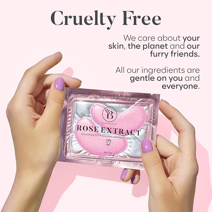 Rose Under Eye Patches (30 Pairs) Under Eye Patches for Dark Circles, Under Eye Patches for Puffy Eyes and Dark Circles, Under Eye Mask, Puffy Eyes Treatment, Eye Care, Eye Masks Bulk