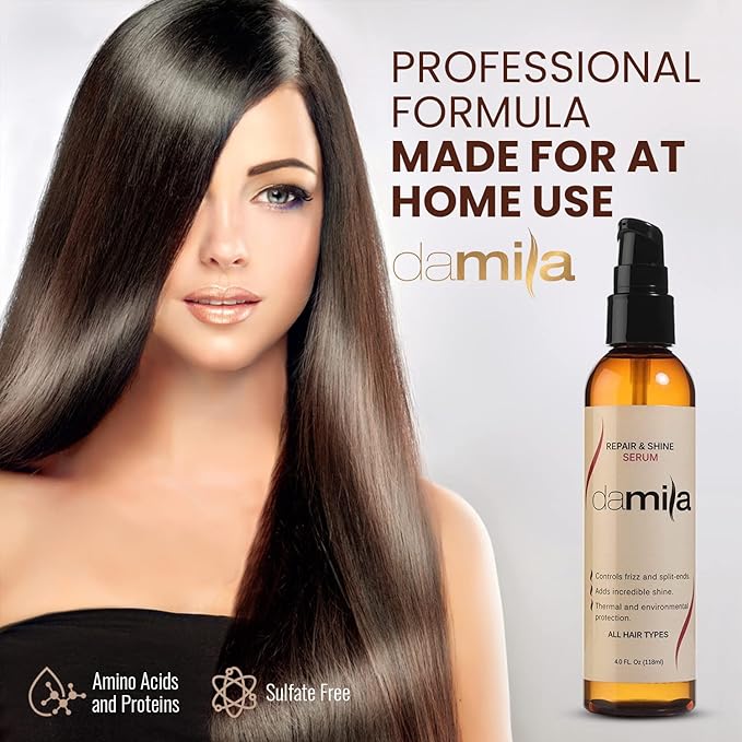 Repair & Shine Serum - Split End Repair and Frizz Control for Incredible Hair Shine - 4 Oz (118 ml)