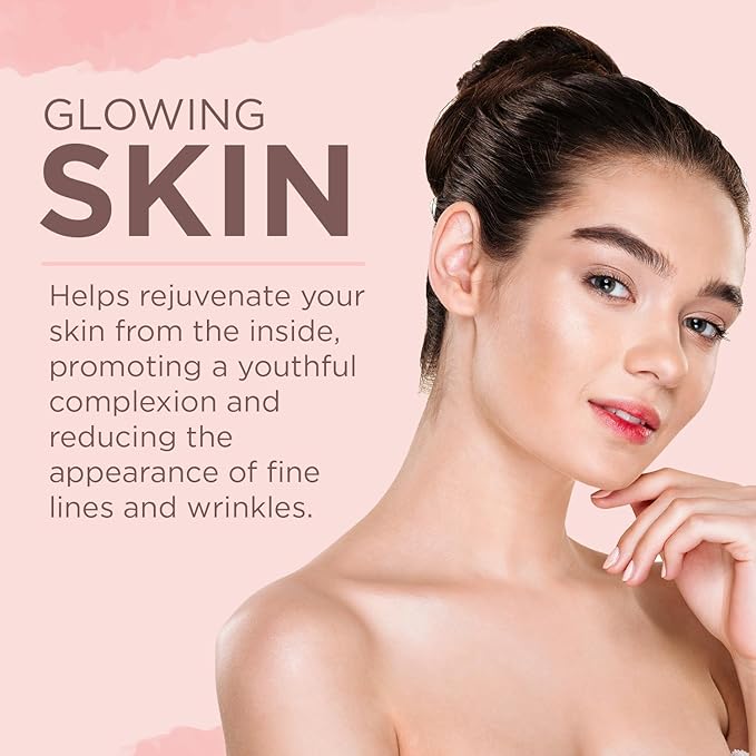 Hair Skin and Nails Vitamins – 5000mcg Biotin with Vitamin C, E, Collagen, Hyaluronic Acid, Argan & Coconut Oil – Luscious Hair Growth & Radiant Skin Supplement for Women – 60 Softgels