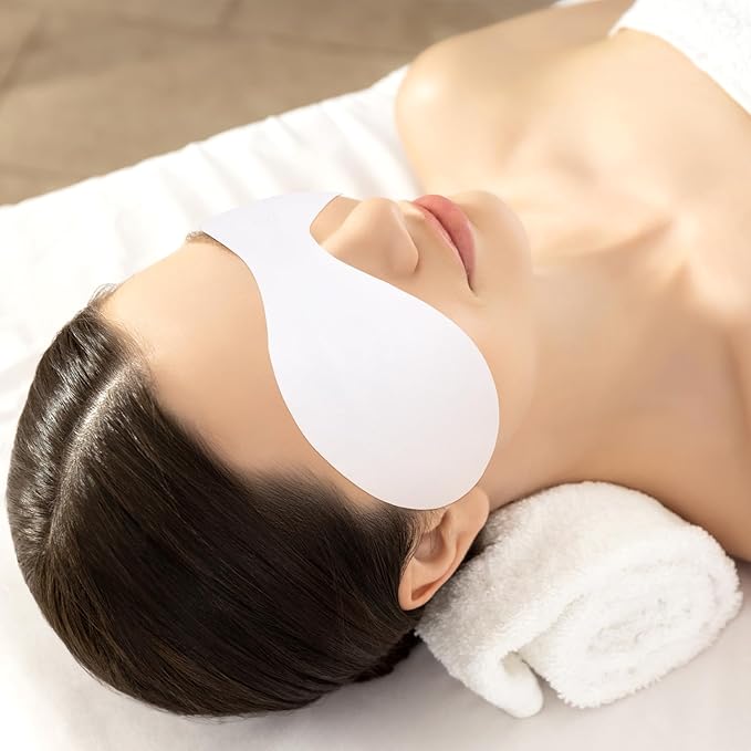 Sibba 200 Sheets Disposable Non Woven Eye Care Cotton Paper Facial Eye Pads Spa DIY Clear Eye Mask Paper Eye Pillow Covers Eye Care Masks for Skincare Spa Wrap Moisture