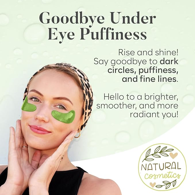Green Tea Under Eye Patches (30 Pairs) Under Eye Patches for Dark Circles, Under Eye Patches for Puffy Eyes and Dark Circles, Under Eye Mask, Eye Care, Puffy Eyes Treatment