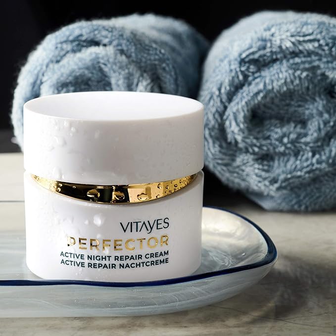 VITAYES Moisturizing Night Cream for Face with Vitamin C for Dark Spots, Fine Lines, Wrinkles, Even Tone and Acne Scar Removal, Hydrating & Brightening Skin for Women and Men