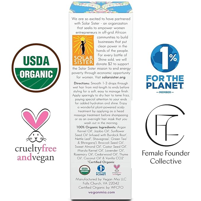 USDA Organic Hair Oil Treatment for Intense Nourishment, Dry Scalp Relief, and Hair Growth Promotion - Silicone Head Massager for Relaxation and Exfoliation