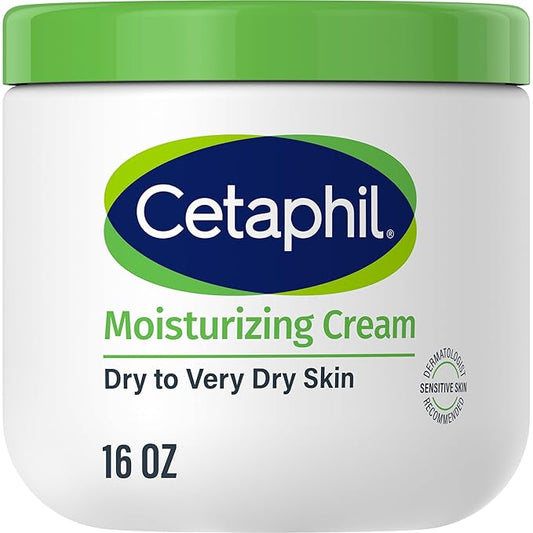 Cetaphil Face & Body Moisturizer, Hydrating Moisturizing Cream for Dry to Very Dry, Sensitive Skin, NEW 16 oz, Fragrance Free, Non-Comedogenic, Non-Greasy