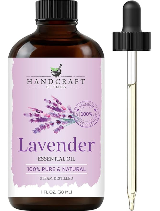 Handcraft Blends Lavender Essential Oil - 1 Fl Oz - 100% Pure and Natural - Premium Grade Essential Oil for Diffuser and Aromatherapy