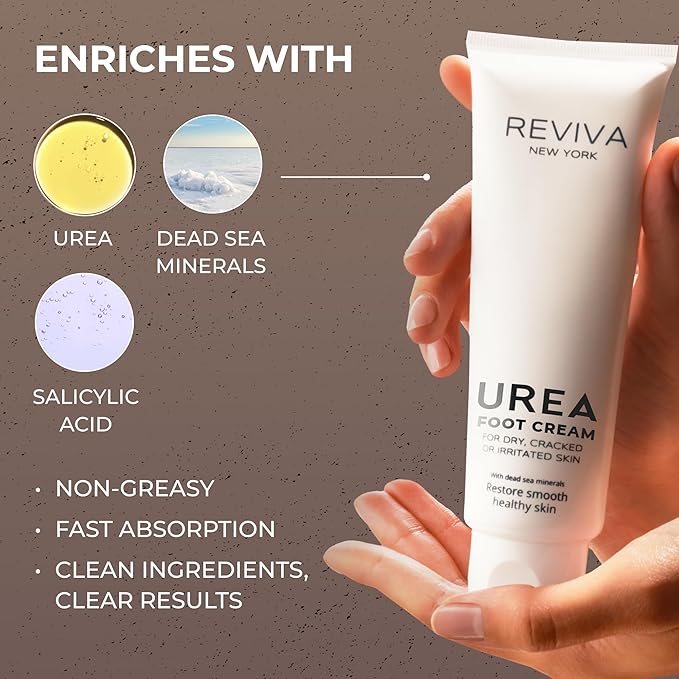 Foot Cream with Urea + Salicylic Acid & Dead Sea Minerals – Intensive Foot Cream for Dry, Cracked Heels & Feet, Callus Remover & Toenail Softener – Deep Moisturizing & Skin Repair for Cracked Feet