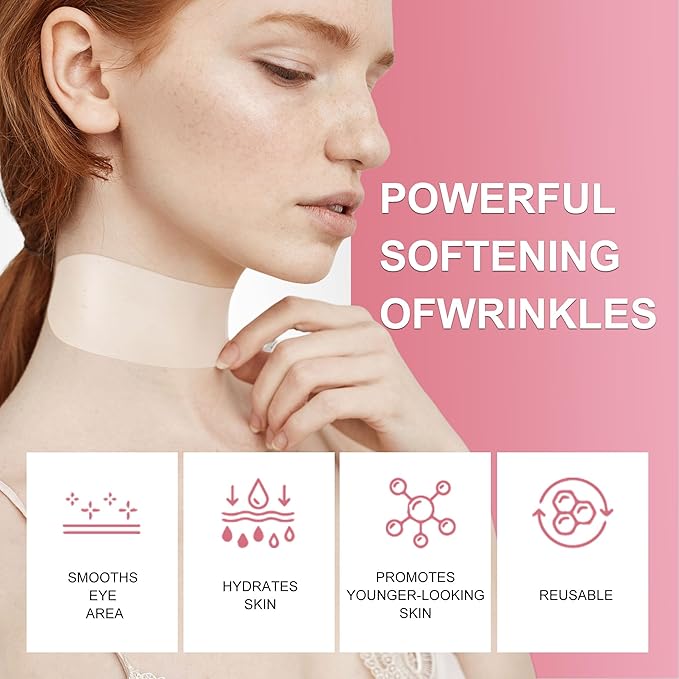 Reusable Wrinkle Patches 3 Pack - Silicone Fusion Treatment Forehead Patches for Brow Lift, Wrinkle Smoothers, Reduce Frown Lines & Face Lift (Neck)