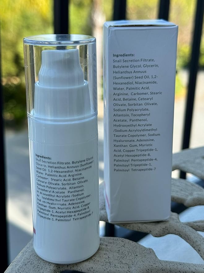 Snail Peptide Eye Cream with 73.7% Snail Mucin and Niacinamide- Brightening Korean Night Cream for Fine Lines and Dark Circles, 30ml / 1 FL Oz