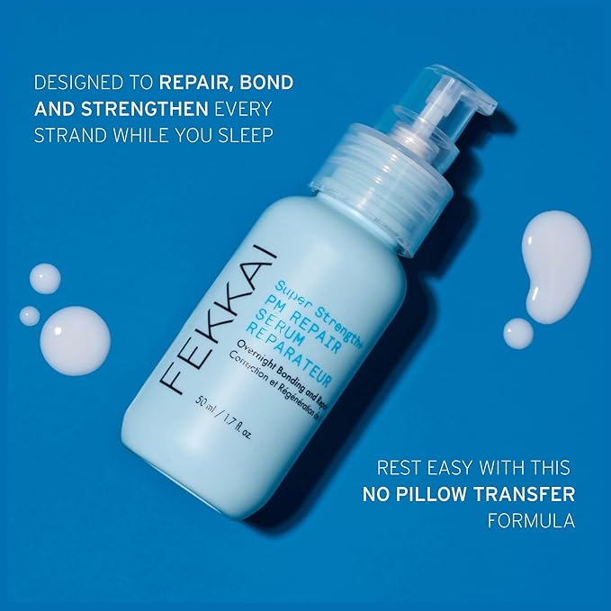 FEKKAI Super Strength+ PM Repair Serum - 1.7 fl oz - Overnight Hair Bonding Serum for 40% Fewer Split Ends - Free of Sulfates, Parabens, Phthalates - Vegan, Cruelty-Free