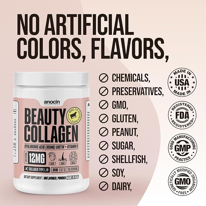 Beauty Collagen Peptides, Unflavored Powder