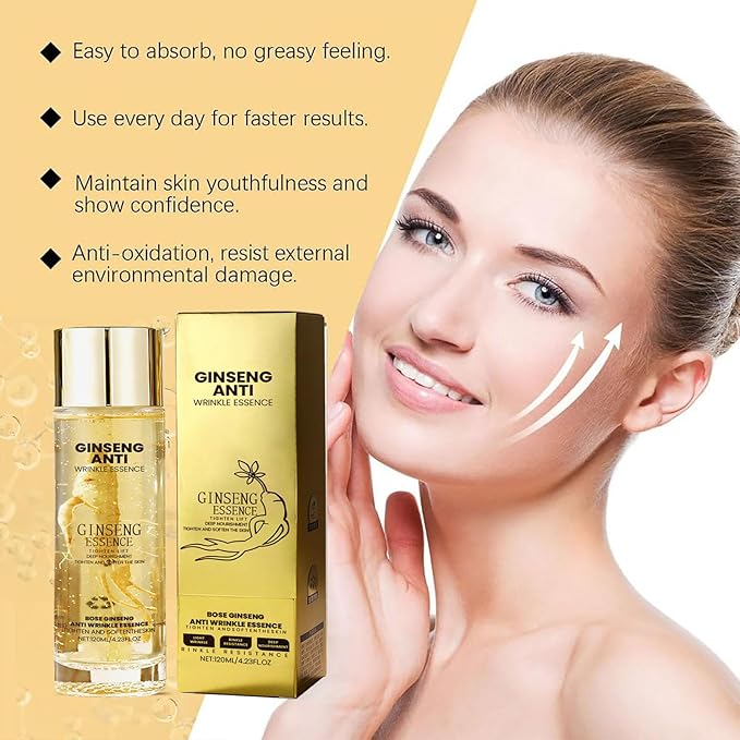 Ginseng Essence Anti Wrinkle Essence, Ginseng Essence Water-100% Wild Ginseng From Himalayas, Anti-Aging Hydrating Serum Water for All Skin Types (2PCS)