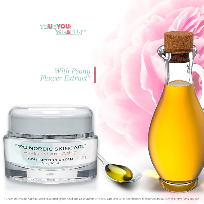 Pro Nordic Skincare Advanced Anti Aging Moisturizing Cream - Day & Night Wrinkle-Correcting Formula - Contains Vitamin C & A - Reduce Appearance of Wrinkles & Lines - Support Collagen Production