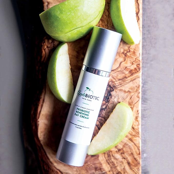 Apple Cider Vinegar Night & Day Cream Duo with Vitamin B3, Green Tea and Chamomile Extracts for Dry, Oily, Sensitive Skin, Skincare for men, women, teens