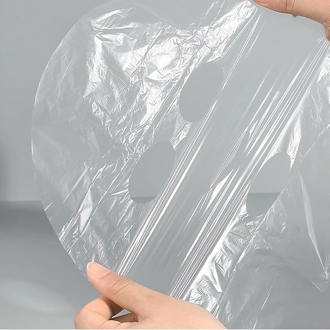 400 Pack Plastic Facial Mask Disposable Sheet Mask Wrap Face Moisturizer Mask DIY Forehead Wrinkle Patches for Clay Face Creams Mud Mask Collagen Moisturizing Cream Night Lotion Absorbing