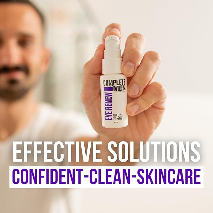 Eye Renew Night Time Anti Aging Eye Cream for Dark Circles Under Eye Treatment, Eye Repair Cream, Puffy Eyes Treatment with Vitamins, Improves Tone & Texture, Light Mens Eye Cream