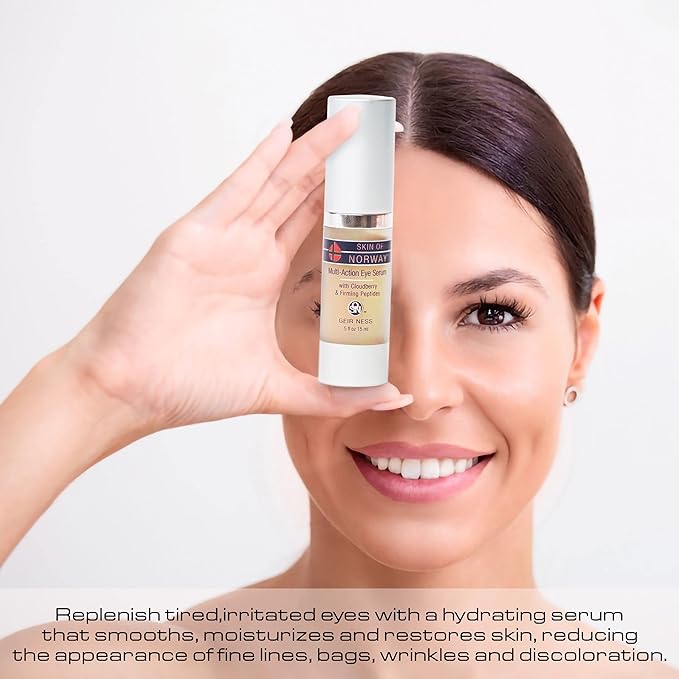 Geir Ness Skin of Norway Multi-Action Eye Serum - Cloudberry & Firming Peptides - Illuminate Dark Circles - For Tired and Puffy Eyes
