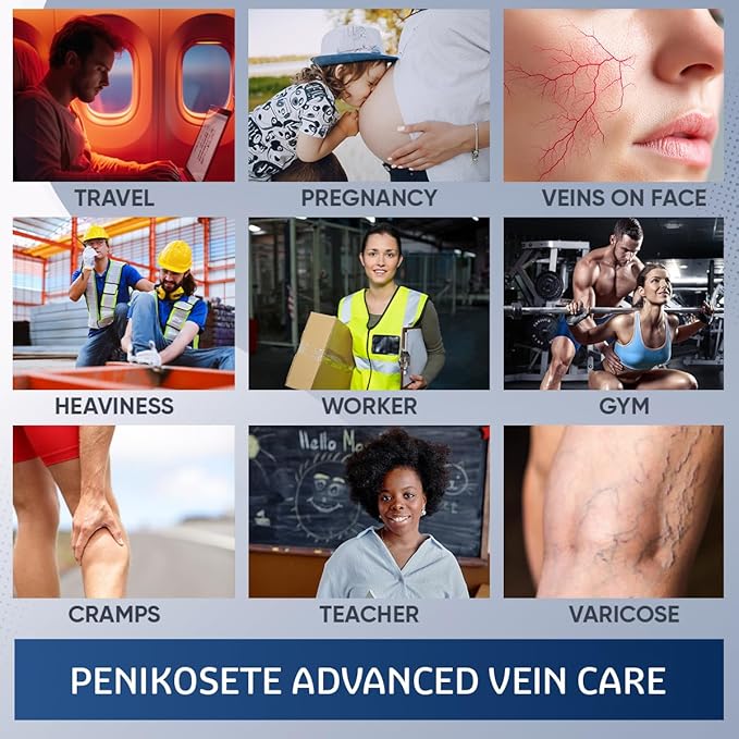 Advanced Vein Care Kit of America's 1st Ashwagandha Cream & Reduce Varicose Veins & Boost Circulation with 60 Easy-to-Swallow Ayurvedic Tablets of Ashwagandha, Punarnava, Turmeric & Triphala