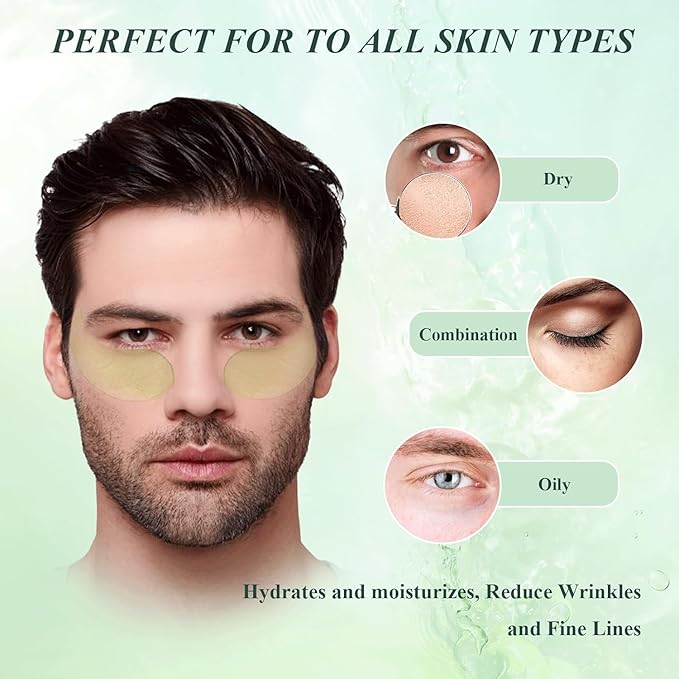 Under Eye Patches, Eye Mask, Eye Patches for Puffy Eyes and Dark Circles - 60 PCS Aloe Vera Under Eye Mask to Reduce Puffiness, Fine Lines, and Wrinkles with Pure Natural Extracts